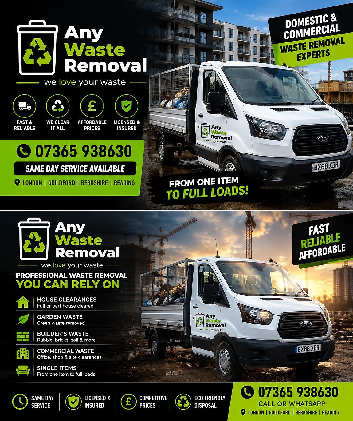 Domestic and commercial waste removal services